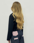 Giacca Denim Incrociata con Cintura