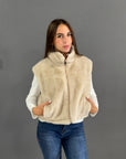 Gilet Donna Reversibile in Ecopelliccia – Lato Tecnico