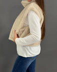 Gilet Donna Reversibile in Ecopelliccia – Lato Tecnico
