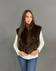 Gilet Donna Reversibile in Ecopelliccia – Lato Tecnico