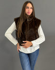 Gilet Donna Reversibile in Ecopelliccia – Lato Tecnico