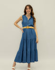 Abito in denim con cintura
