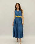 Abito in denim con cintura