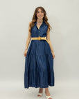 Abito in denim con cintura