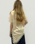 Blusa Satin con Pizzo – Elegante, Femminile e Raffinata