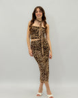Completo top e gonna leopardato