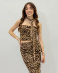 Completo top e gonna leopardato