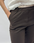 Pantalone Slim Fit in Cotone con Foulard