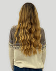 Cardigan donna fantasia nordica con cashmere
