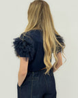 T-Shirt con Maniche in Tulle – Femminile e d’Impatto