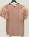 T-Shirt con Maniche in Tulle – Femminile e d’Impatto