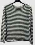 Maglia donna a righe in misto lana e alpaca