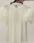 T-Shirt con Maniche in Tulle – Femminile e d’Impatto