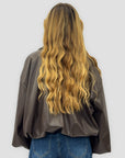 Giacca bomber donna effetto pelle con zip