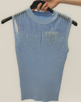 Top in Maglia con Dettaglio Gioiello