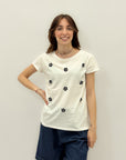 T-shirt con fiori