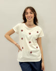T-shirt con fiori