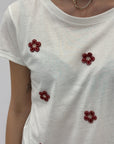 T-shirt con fiori
