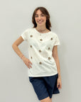 T-shirt con fiori