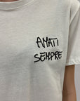 T-shirt scritta "amati sempre"