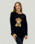 Maglia con orsetto ricamato