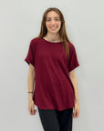 Maglia a tinta unita con fiocco dietro