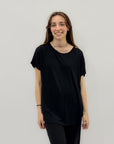 Maglia a tinta unita con fiocco dietro