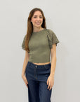 Maglia con maniche volant