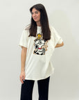T-shirt taglia comoda con fantasia
