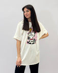 T-shirt taglia comoda con fantasia