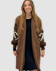 Cappotto Donna Teddy con Cuori sulle Maniche
