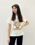 T-shirt taglia comoda con stampa marilyn
