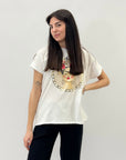 T-shirt taglia comoda con stampa frida
