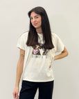 T-shirt taglia comoda con stampa