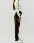Pantaloni in velluto con cintura