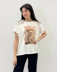 T-shirt taglia comoda con stampa