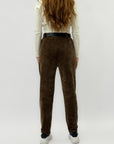 Pantaloni in velluto con cintura