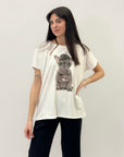 T-shirt taglia comoda con stampa