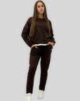 Tuta Donna in Cotone con Felpa e Pantaloni Jogger
