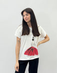 T-shirt taglia comoda con stampa baloon