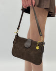 Borsa in vera pelle con fibbia H dorata - Made in Italy