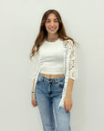 Cardigan ricamato