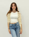 Cardigan ricamato