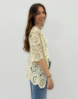 Cardigan ricamato