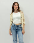 Cardigan ricamato