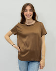 T-Shirt Satin Effetto Seta