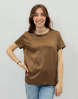 T-Shirt Satin Effetto Seta