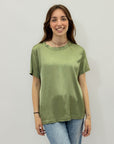 T-Shirt Satin Effetto Seta