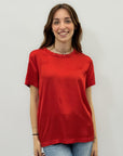 T-Shirt Satin Effetto Seta