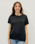 T-Shirt Satin Effetto Seta